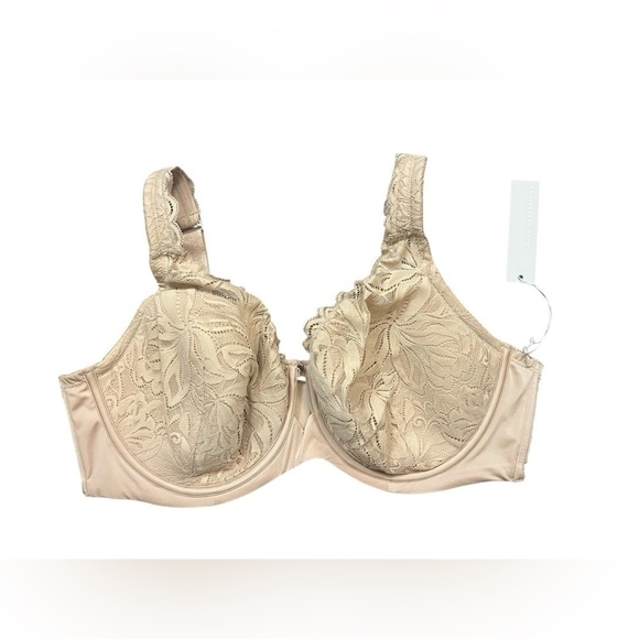 BARE NECESSITIES Lace Contour Bra in color:sand, size 44D - Picture 4 of 7